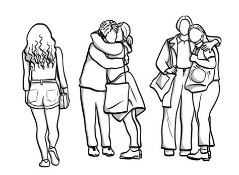 160 lesbian hug drawings stock illustrations royalty free vector graphics and clip art istock