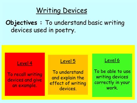 Writing Devices Introduction Visual Based Teaching Resources