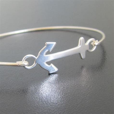 Sterling Silver Anchor Bracelet Silver Jewelry Handmade Mens Silver