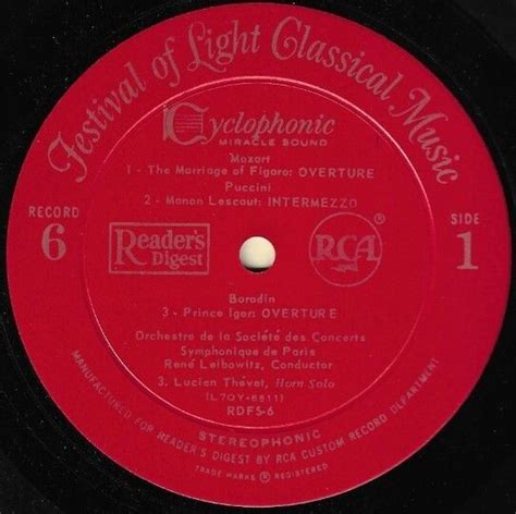 Leibowitz Rene Festival Of Light Classical Music Record 6 Reader