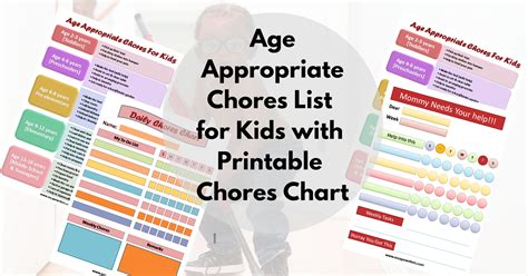 Complete List Of Age Appropriate Chores For Kids With Printable Chart