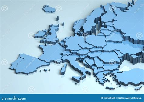 Europe Mainland Vector Cartoon Relief Map 84928381