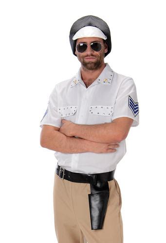 Motorbike Cop Mens Fancy Dress Ymca Police Man Uniform 1980s Adults 80s