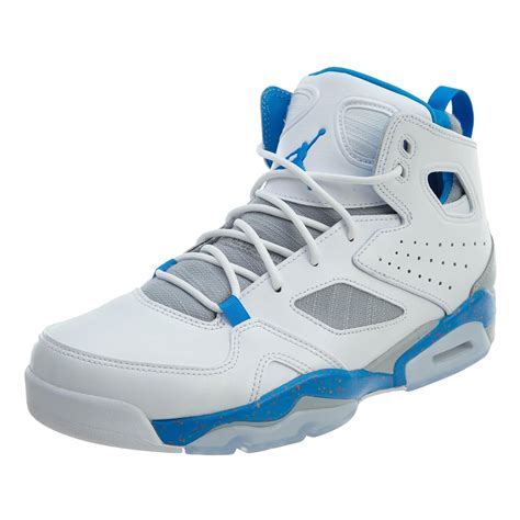 Buy Jordan Mens Flight Club 91 White Blue Wolf Grey Orange Size 9 At