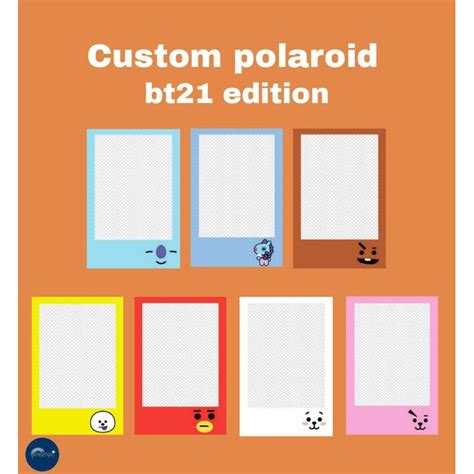 Jual Harga Satuan Custom Polaroid Background Bt21 Edition Shopee