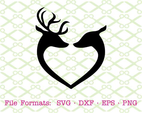 DEER BUCK & DOE SVG FILE-Cricut & Silhouette Files SVG DXF EPS PNG | MONOGRAMSVG.COM by SVG Designs