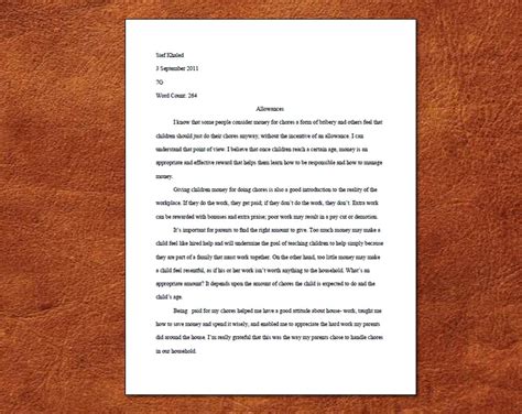 Language Grade 8 Proper Journal And Essay Format