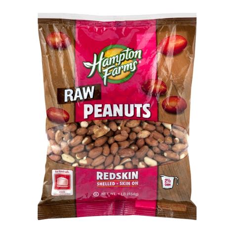 Hampton Farms Raw Peanuts Redskin 1 Lb Instacart
