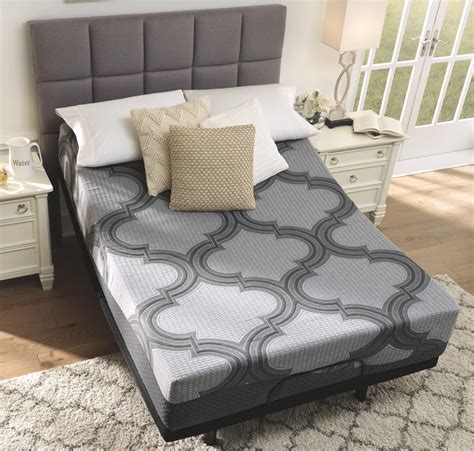 Feel the support of a truly traditional coil mattress which contours gel memory foam provides restorative support for your lower back. 12 Inch Ashley Hybrid - King Adjustable Base and Mattress ...