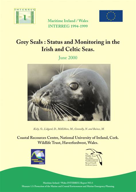 Pdf Grey Seals Status And Monitoring In The Irish And Celtic Seas