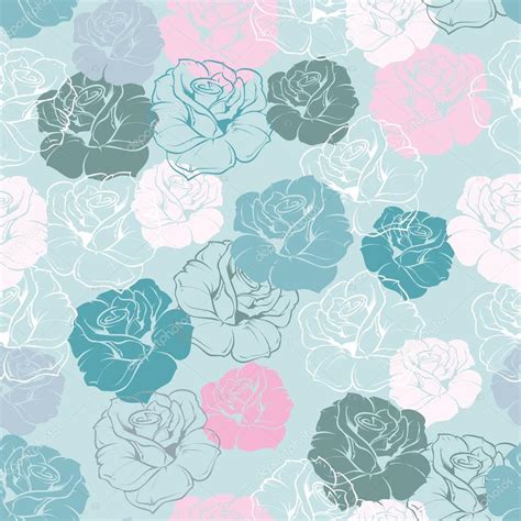 Seamless Floral Vector Pattern With Pink Yellow Green
