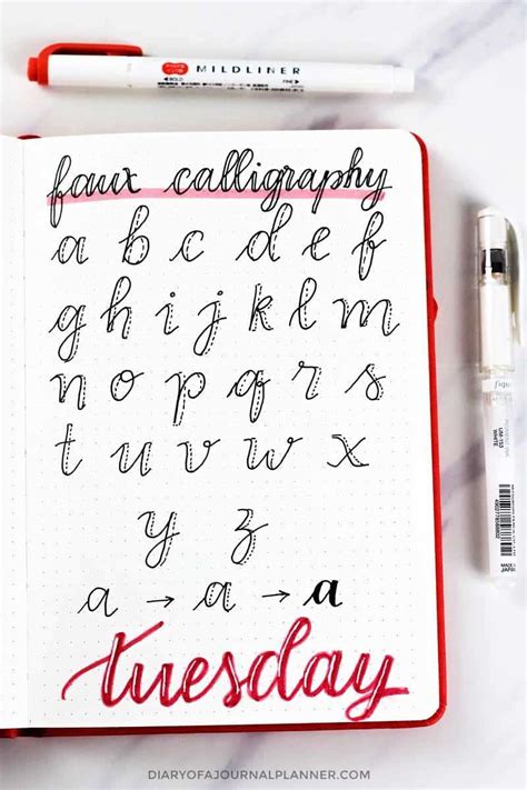 Bullet Journal Lettering 11 Simple Hand Lettering Fonts For A Bullet
