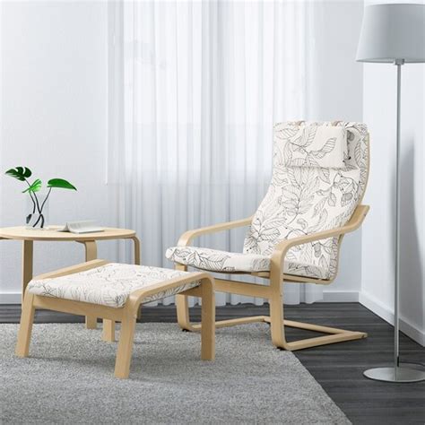 I have always loved little reading corners and nooks. POÄNG Armchair - birch veneer, Vislanda black/white - IKEA