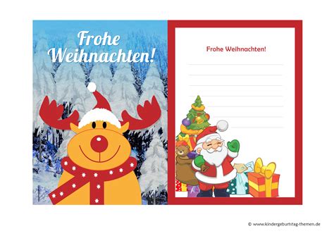 Weihnachtsbriefpapier zum ausdrucken und ausmalen : Weihnachtskarten basteln mit Kindern: kostenlose Vorlagen ...