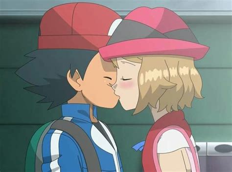 Amourshipping Ash And Serena Kiss