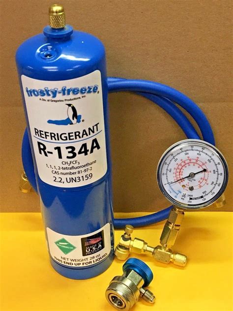 R134 R 134a Refrigerant Large Can 28 Oz Check And Charge It Gauge