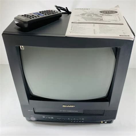 SHARP 13 TV VCR VHS PLAYER Combo CRT Retro Gaming Television W Remote