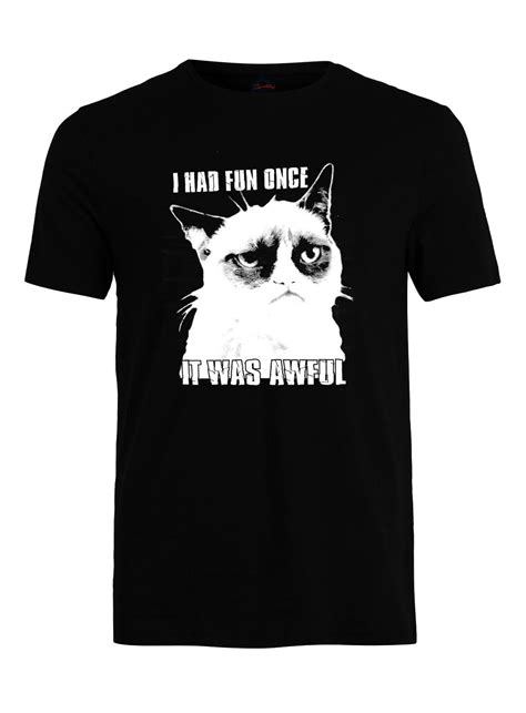 Adult T Shirt S 2xl Short I Had Fun Once It Was Awful T Shirt Funny