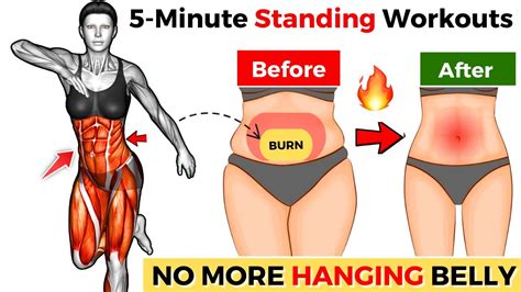 Minute STANDING ABS Workout Lose Your Fupa And Love Handles In Week YouTube