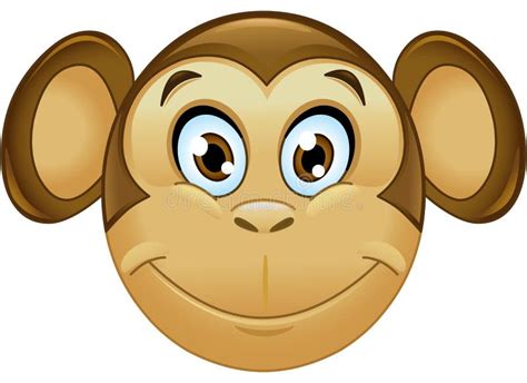 Monkey Emoticon Stock Vector Image 55493175