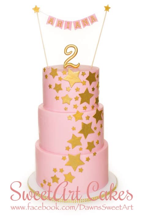 Pink And Gold Princess Birthday Cake