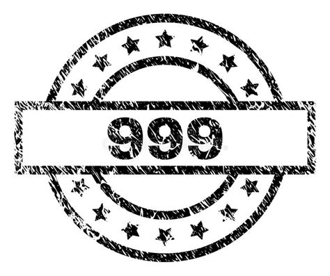 Scratched Textured 999 Stamp Seal Stock Vector Illustration Of Stamp