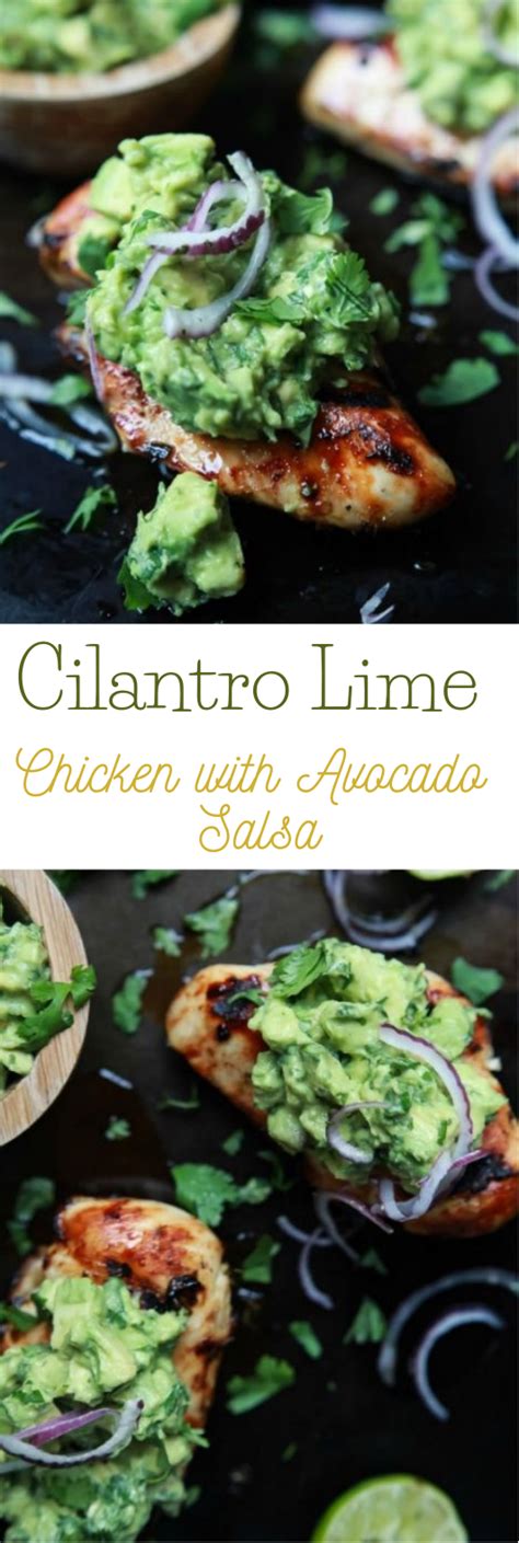 Cilantro lime chicken with avocado salsa Cilantro Lime Chicken with Avocado Salsa #avocado # ...