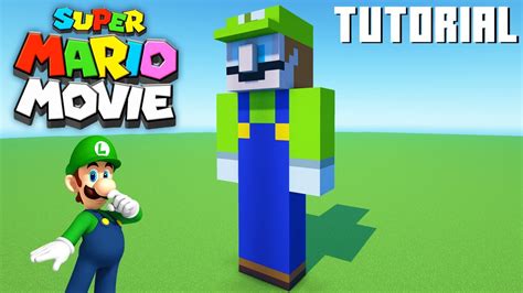 Minecraft Tutorial How To Make A Luigi Statue The Super Mario Bros