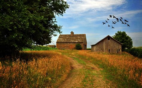 46 Old Farm Scene Wallpapers Wallpapersafari