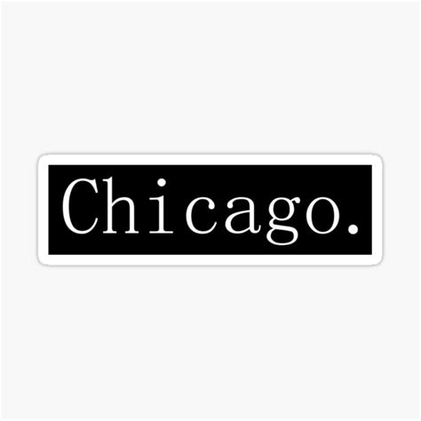 City Chicago Sticker For Sale By Kliststudio Redbubble