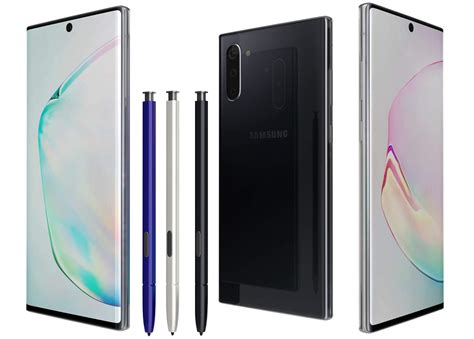 Samsung Galaxy Note 10 All Colors 3d Model