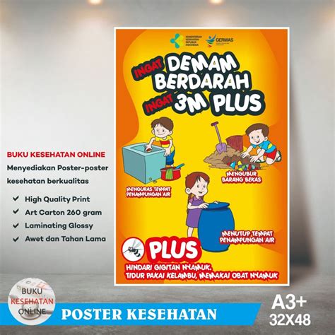 Poster Kesehatan Dbd 3m Laminating Glossy Lazada Indonesia
