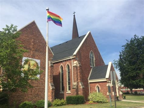 christ church flies pride flag after national anglican group rejects same sex marriage chatham