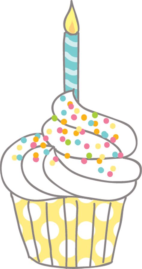 Happy Birthday Cupcake Clip Art