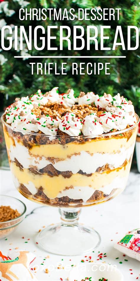 Gingerbread Trifle Christmas Dessert XoxoBella Christmas Trifle