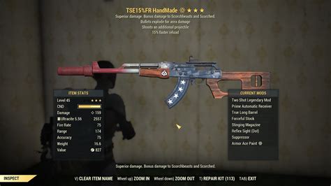 Fallout76 2 Shot Explosive Handmade Rifle Youtube