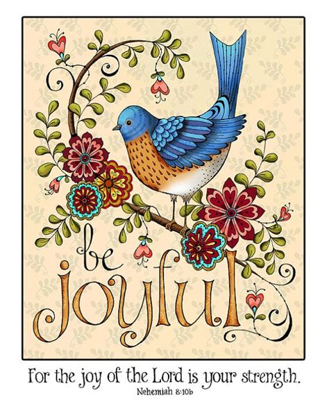Be Joyful Scripture Art Print By Karladornacher On Etsy 1400