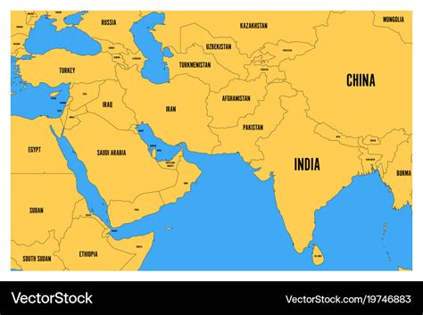 Map Of Asia And Middle East Verjaardag Vrouw 2020