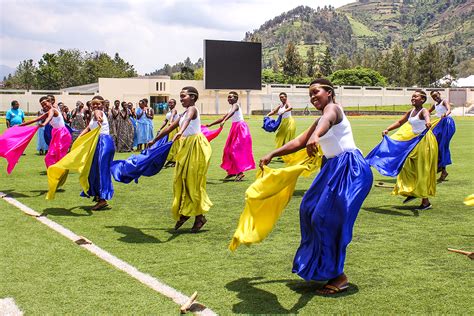 Students Perform A Traditional Dance In Rwanda