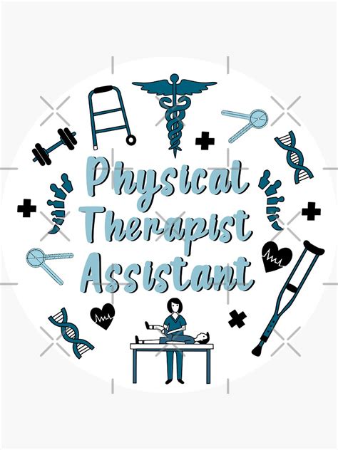 Physical Therapist Assistant Sticker For Sale By Brittkaleda Redbubble