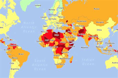 Travel Risk Map Das Sind Die Sichersten Und Die Gefährlichsten