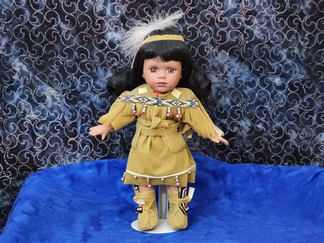 native american doll in buckskin custom etsy