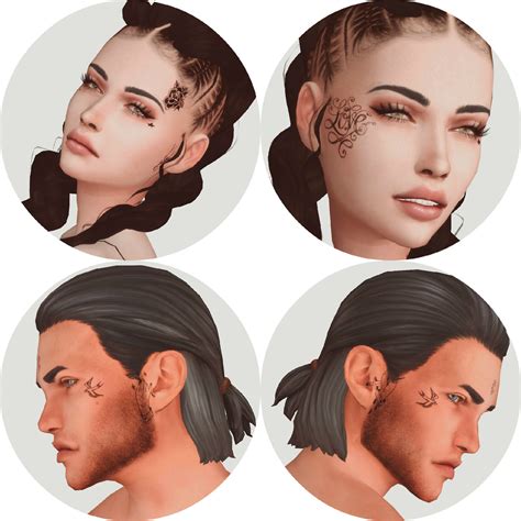 Sims 4 Face Tattoos Male