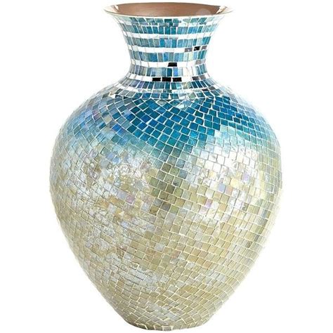 Pier 1 Imports Blue Aqua And Ivory Mosaic Vase Mosaic Vase Vase Vases