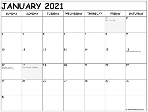 Select allclear allreset to default. Collection of January 2020 calendars with holidays