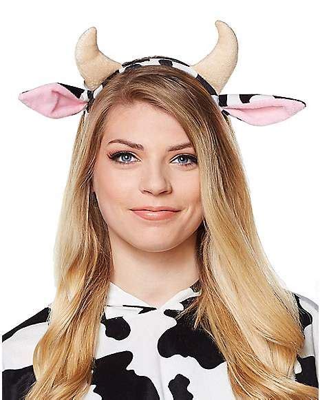 Shop At An Honest Value Modern Fashion Cow Ears Horns On Headband Fancy Dress Costume Nativity