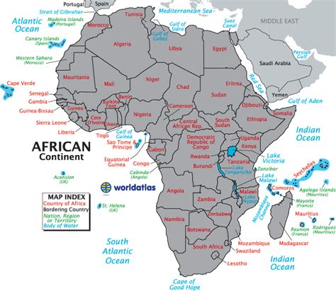 Africa Map With Countries And Islands