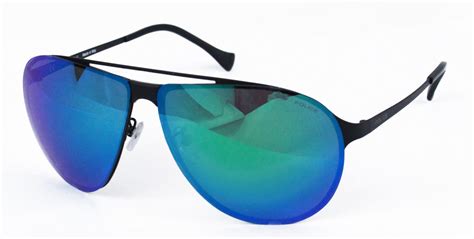 Police Spl166 531v Aviator Sunglasses Blue Green Polarized Lens With Uva And Uvb Protection