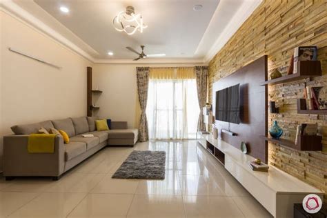 A 2bhk With A Unique Twist On Wooden Interiors Hall Interior Design