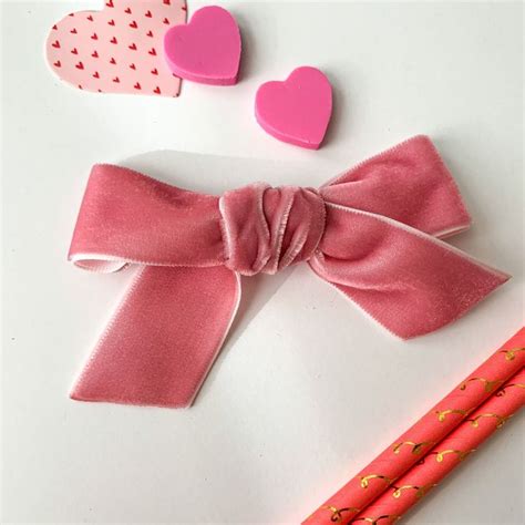 Fabric Hair Bows Pink Hair Bows Baby Hair Bows Valentines Day Hair